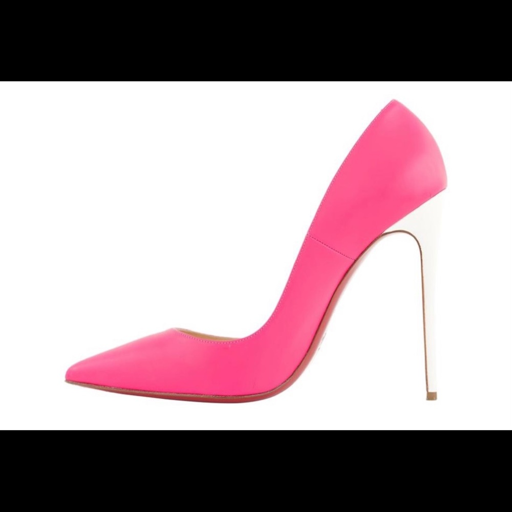 Christian Louboutin Fuschia X White So Kate pumps